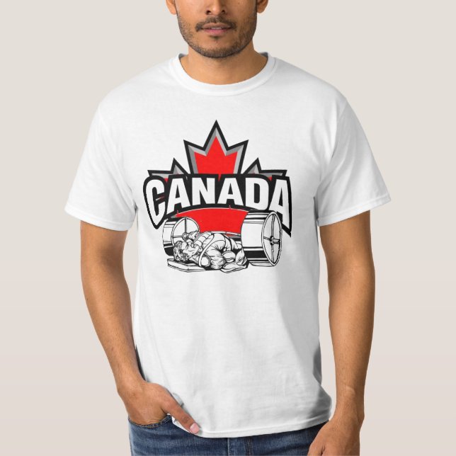 T-shirt Banc à presse 1 du Canada d'équipe (Devant)