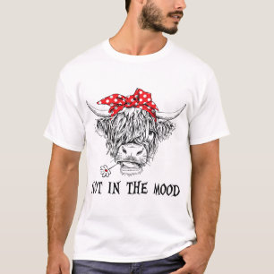 T-shirt Bandana De Vache Highland Pas Dans L'Humeur Ouest