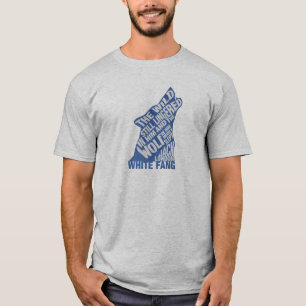 T-shirt Bande blanche de Jack London Citation du livre ble