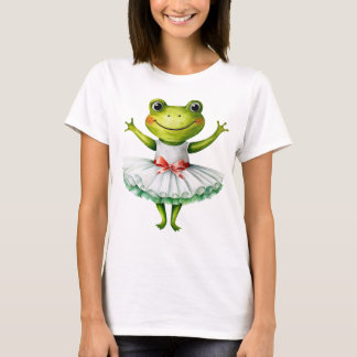 T-shirt Bande de ballerine de grenouille mignonne dansant 