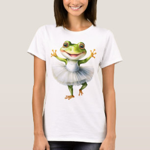 T-shirt Bande de ballerine de grenouille mignonne dansant 
