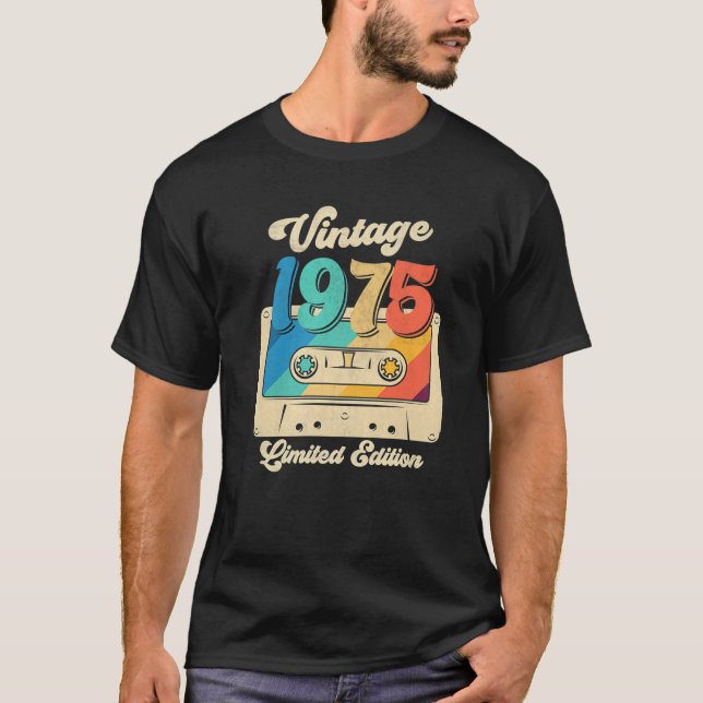 T-shirt Bande De Cassette 1975 47E Édition Limitée 47 Anné (Devant)