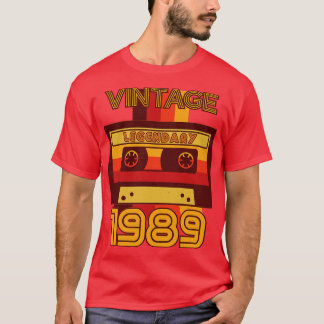T-shirt Bande de cassette légendaire vintage Retro 1989