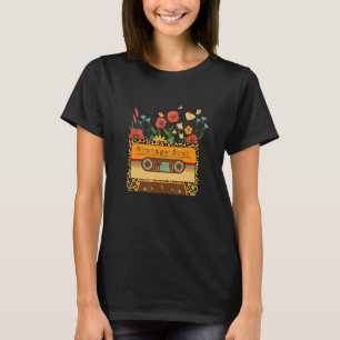 T-shirt Bande de cassette vintage Soul Leopard Avec Flowe