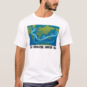T-shirt Bande de conveyeur de circulation d'océan (carte