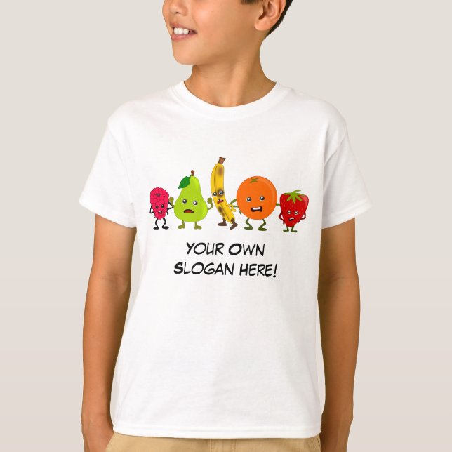 T-shirt Bande de fruits maladroite avec Slogan personnalis (Devant)