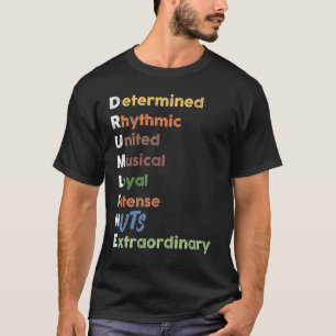T-shirt Bande de marquage de ligne de tambour