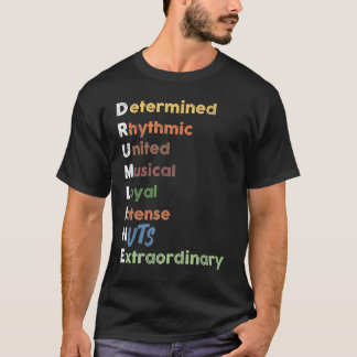 T-shirt Bande de marquage de ligne de tambour