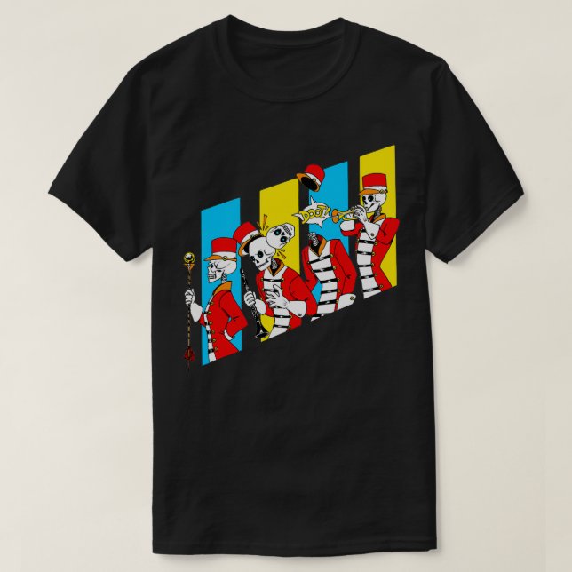 T-shirt Bande de Marquage de Squelette (Design devant)