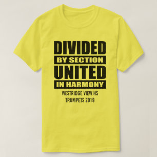 T-shirt Bande de marquage   Divisé et unifié