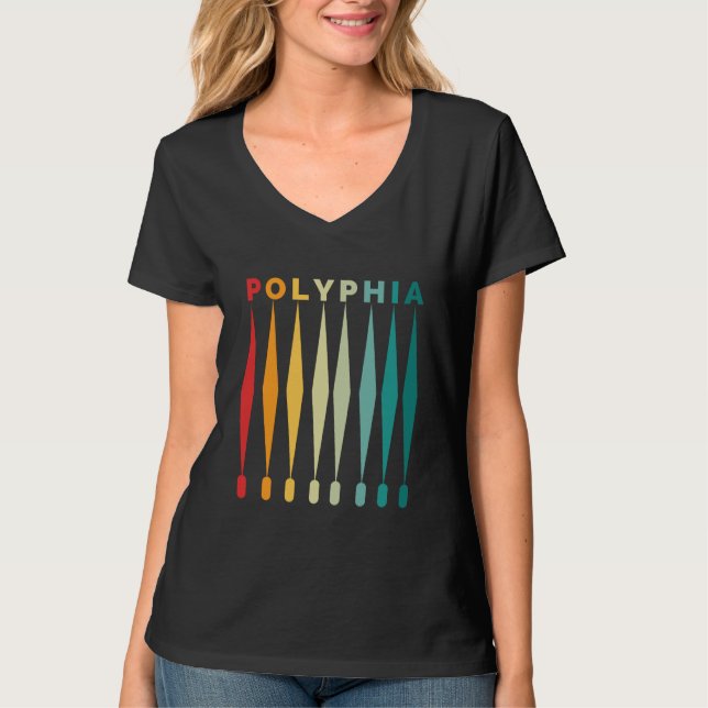 T-shirt Bande de polyphie Rétro (Devant)
