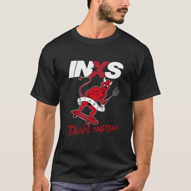 T-shirt Bande de transfert Inxs Vintage favori (Devant)