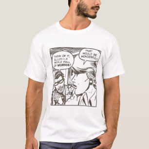 T-shirt bande dessinée anormale de weirdo