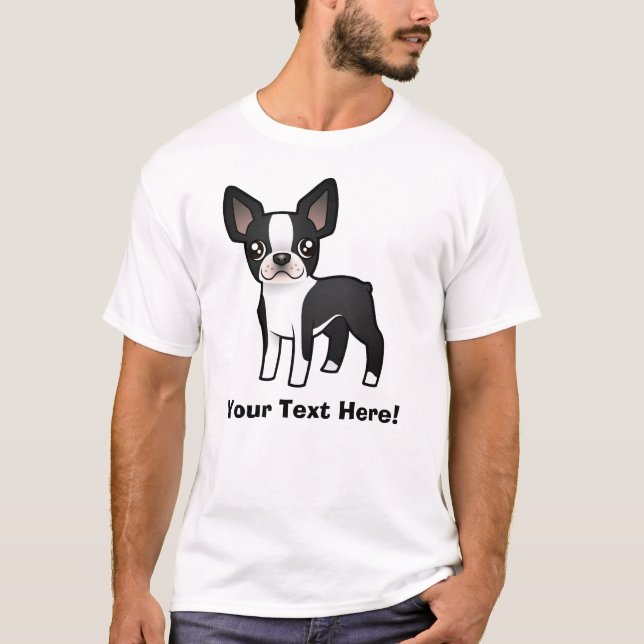 T-shirt Bande dessinée Boston Terrier (Devant)