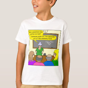 T-shirt bande dessinée d'annexe de livre de l'anatomie 60