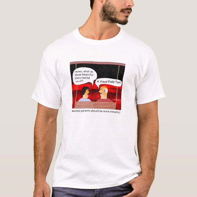 T-shirt Bande dessinée de champ visuel de glaucome (Devant)