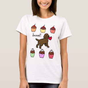 T-shirt Bande dessinée de coeur de chiot de laboratoire d