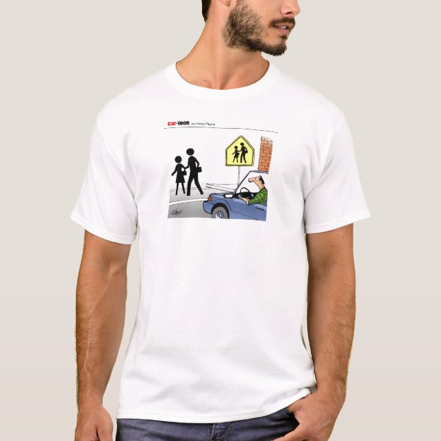 T-shirt Bande dessinée de croisement d'école (Devant)