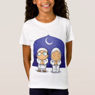 T-Shirt Bande dessinée de femme musulmane Ramadan de