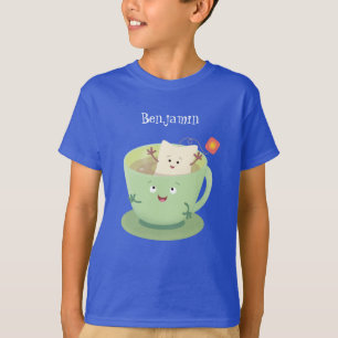 T-shirt Bande dessinée de la tasse de thé mignonne humour