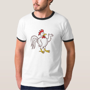 T-shirt Bande dessinée de ondulation de bonjour de jeune