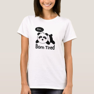 T-shirt Bande dessinée de panda mignon de sommeil