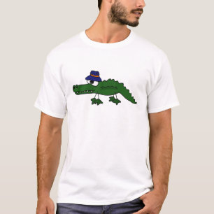 T-shirt Bande dessinée de port de casquette de pêche