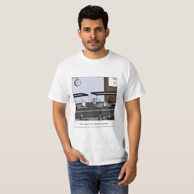 T-shirt Bande dessinée de souris de laboratoire de groupe (Devant entier)