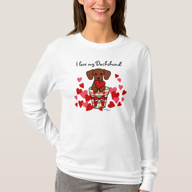 T-shirt Bande dessinée de Valentine de teckel (Devant)