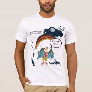T-shirt Bande dessinée de vautour de parapentisme