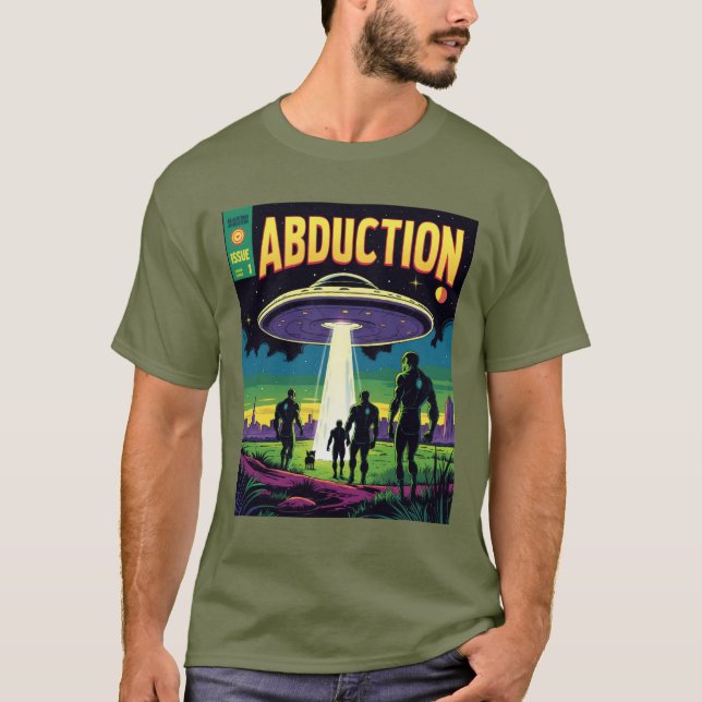 T-shirt Bande dessinée d'enlèvement : une aventure de scie (Devant)