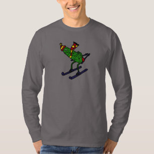 T-shirt Bande dessinée drôle de ski de conserves au
