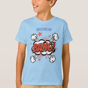 T-shirt Bande dessinée explosion légende typographie art