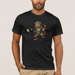 T-shirt Bande dessinée marine d'arme à feu de mise à feu