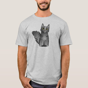 T-shirt Bande dessinée mignonne de chat de ragondin du