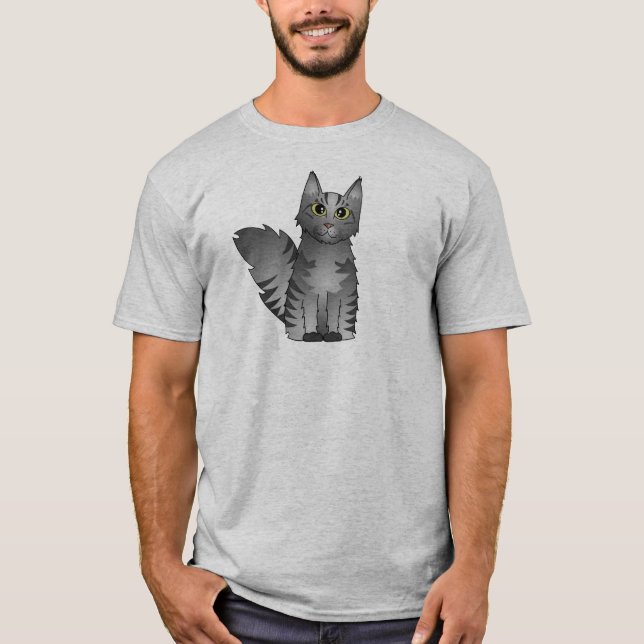 T-shirt Bande dessinée mignonne de chat de ragondin du (Devant)