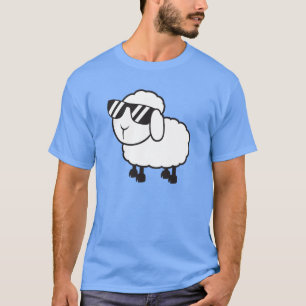 T-shirt Bande dessinée mignonne de moutons blancs