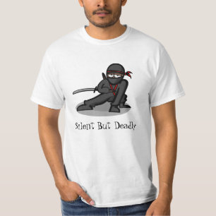 T-shirt Bande dessinée Ninja "silencieux mais extrêmemen