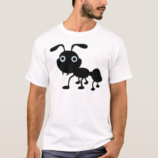 T-shirt Bande dessinée noire de fourmi