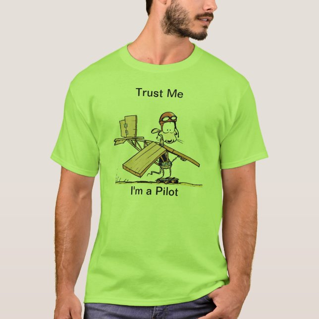 T-shirt Bande dessinée pilote drôle (Devant)
