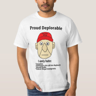 T-shirt Bande dessinée politique déplorable fière drôl