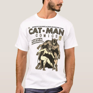 T-shirt bande dessinée pour homme de chat classiqu