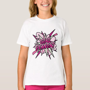 T-shirt Bande-dessinée POUVOIR FILLE Livre Pop Art