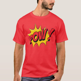 T-shirt Bande dessinée POW Cartoon drôle Pop Art vintage