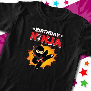 T-shirt Bande dessinée Style Super fête Anniversaire Ninja