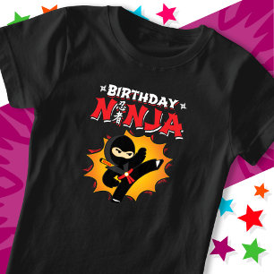 T-Shirt Bande dessinée Style Super fête Anniversaire Ninja
