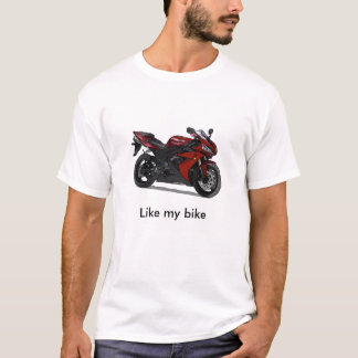T-shirt Bande dessinée tirée par la main de motocyclette