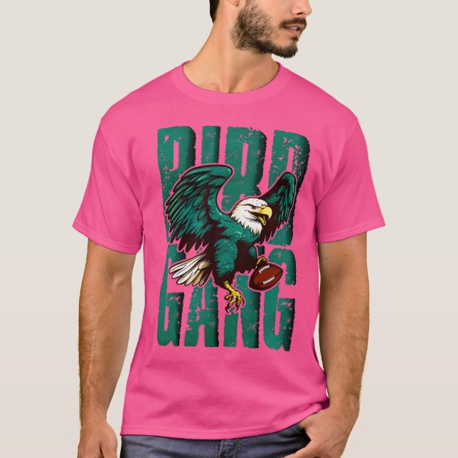 T-shirt Bande d'oiseaux rétro Philadelphie Eagles (Devant)