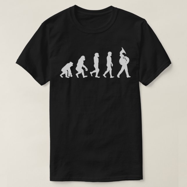 T-shirt Bande Marche Évolution du Joueur Tuba (Design devant)