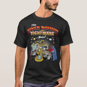 T-shirt Bande nocturne inférieure de la rivière